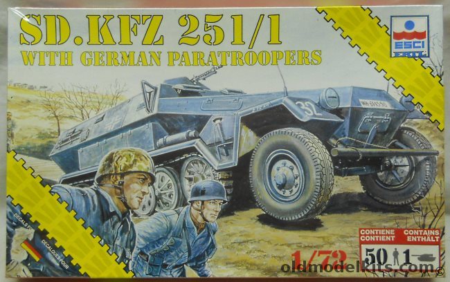 ESCI 1/72 Sd.Kfz 251/1 With German Paratroopers, 8622 plastic model kit